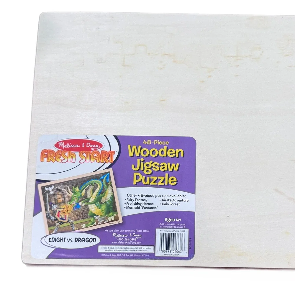 Melissa & Doug Knight vs Dragon Wooden Jigsaw Puzzle 48 Piece Fresh Start 9063